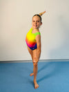 RSG-482 Sleeveless Leotard - Neon Rainbow