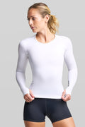 BASE Women's Endurance Long Sleeve Compression Tee - White