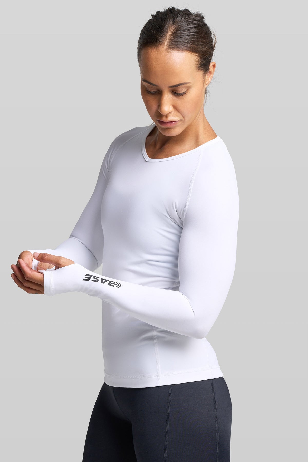 BASE Women's Endurance Long Sleeve Compression Tee - White