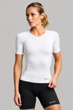 BASE Women's Short Sleeve Compression Tee - White