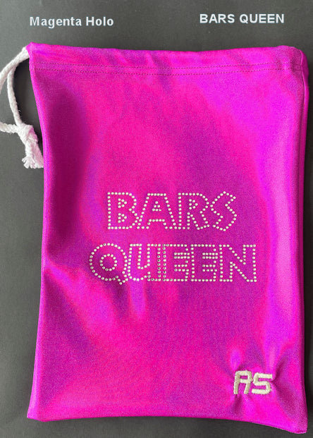 RS Gymwear Australia. Magenta Holo Bars Queen Grip Bag. Magenta Holo Bag.