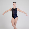Cascade Black Sleeveless Leotard