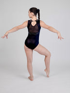 Cascade Black Sleeveless Leotard
