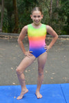 RSG-482 Sleeveless Leotard - Neon Rainbow