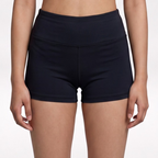 Close up shot of gymnast short in black