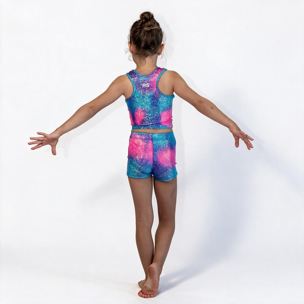 RSG-056 Pink Blue Holo Gymnastics Shorts