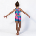RSG-056 Pink Blue Holo Gymnastics Shorts
