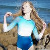 RSG-259 Lucy Exquisite. RS Gymwear Australia. Seaweed ombre long sleeve leotard