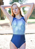 RSG-675 Amy Blue Pearl. RS Gymwear Australia. Amy leotard.