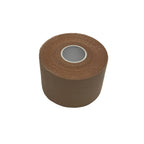 Brown roll of tape on a white background