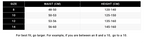 A size chart and calculator page for BASE Youth Boys Compression Tights in black, showing a 'Calculate My Size' form and a waist/height size table with rows for sizes 8 through 14.