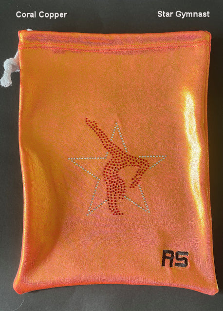 RS Gymwear Australia. Star Gymnast Grip Bag. Coral Copper Star Gymnast.