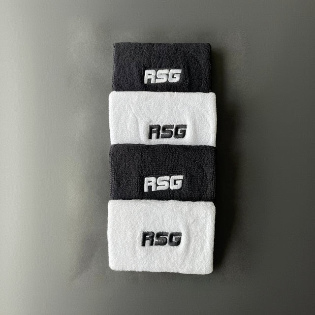 RSG Wrist Protectors - RS Gymnastics. Black wrist bands. White wrist bands. Tennis wrist bands.