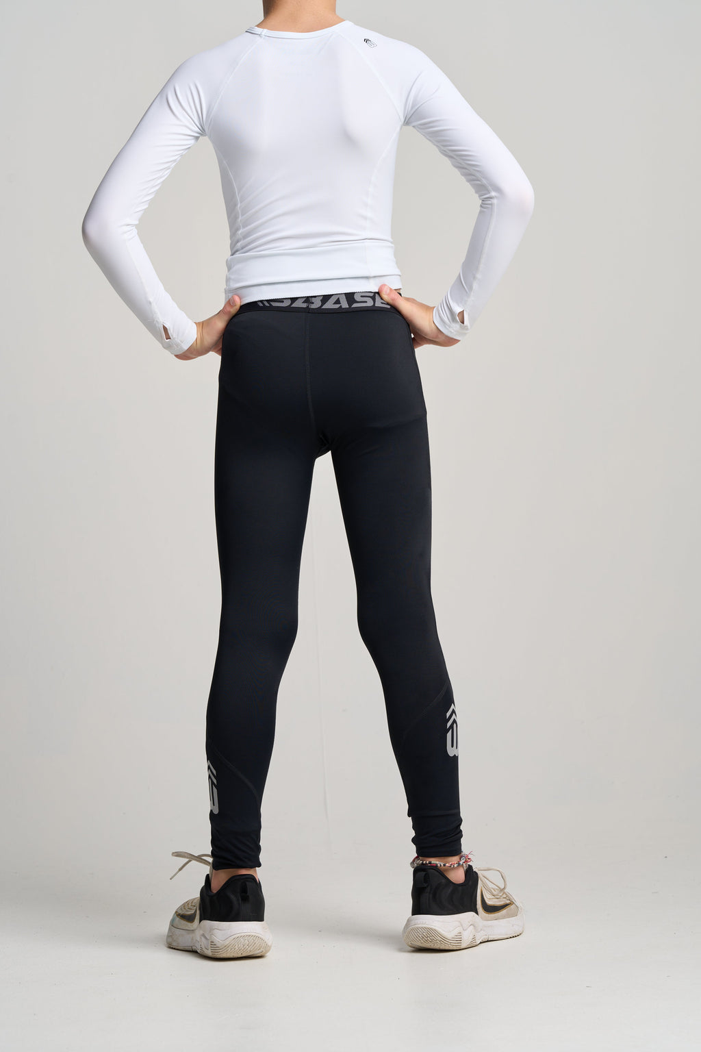 BASE Youth Boys Compression Tights - Black