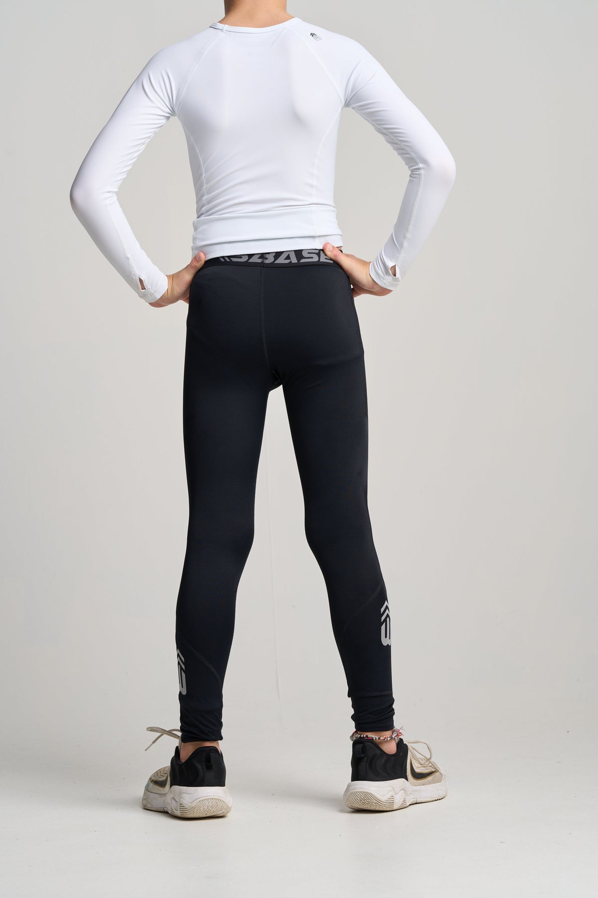 BASE Youth Boys Compression Tights - Black