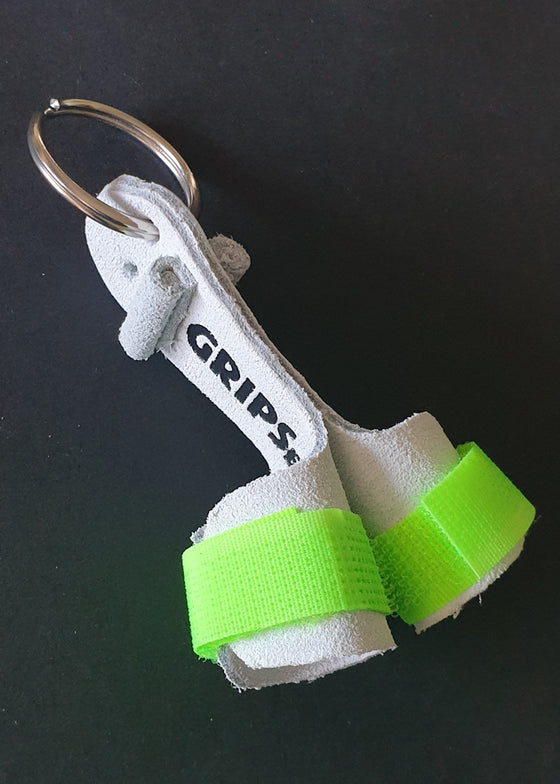 RS Gymwear Australia. Grips Etc KeyRing. Lime Grips Key Ring. Lime Key Ring.