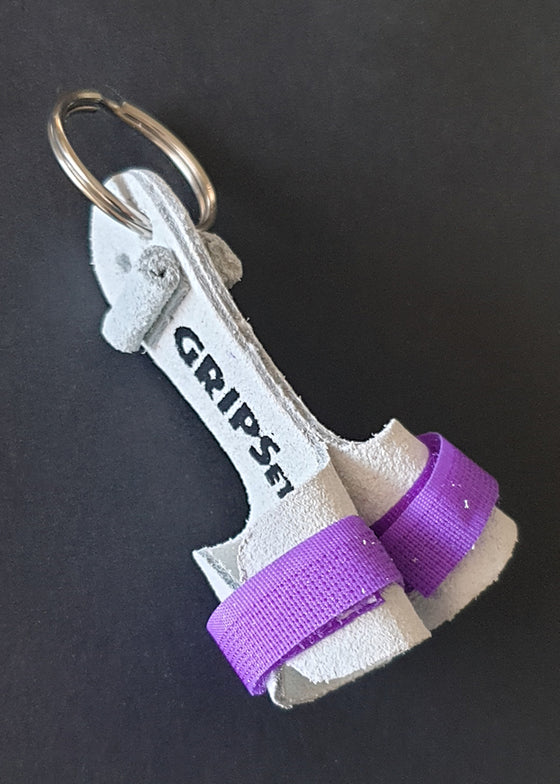 RS Gymwear Australia. Grips Etc KeyRing. Purple Grips Key Ring. Purple Key Ring.