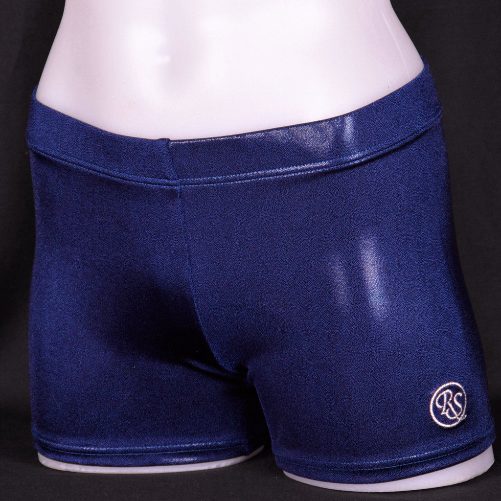 RS Gymwear Australia. Navy shorts. Dancing shorts. Gymnastics shorts.