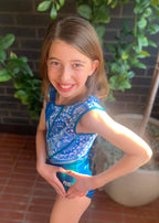 RSG-647 Alila Treasure sleeveless leotard. RS Gymwear Australia. Mandala Leotard. 