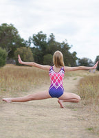 RSG-653 Izzy Delight. RS Gymwear Australia. Pink Purple Ombre Leotard.