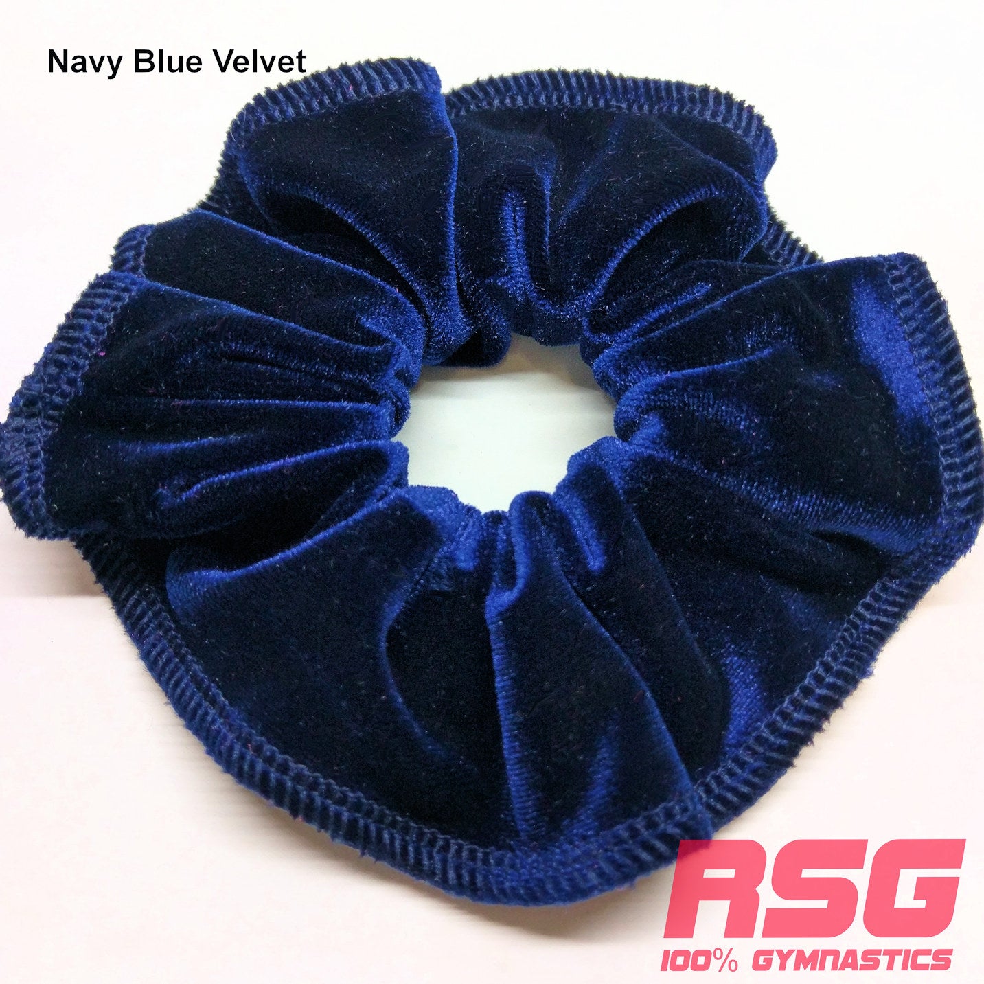 Scrunchies Australia. RS Gymwear Australia. Navy Velvet scrunchie