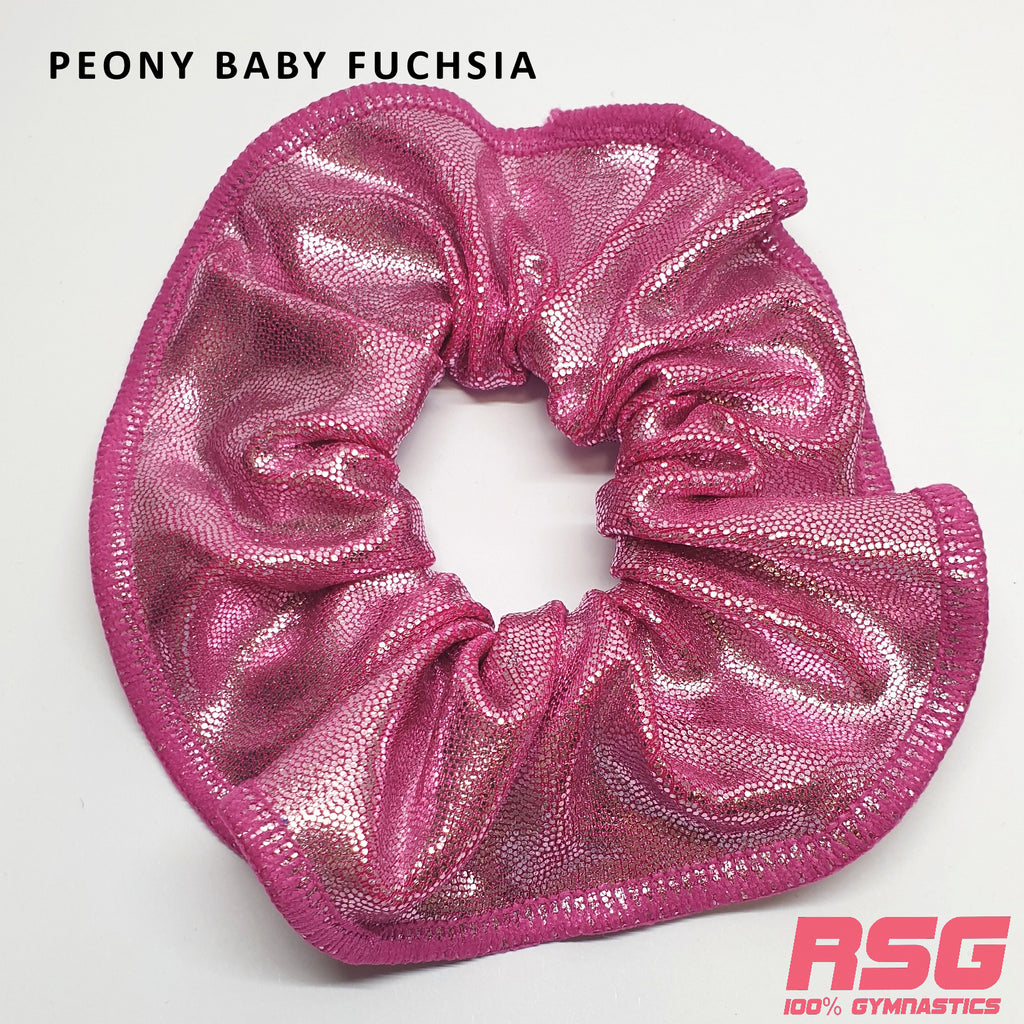 Scrunchies Australia. RS Gymwear Australia. Peony Baby Fuchsia scrunchie