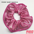 Scrunchies Australia. RS Gymwear Australia. Peony Baby Fuchsia scrunchie